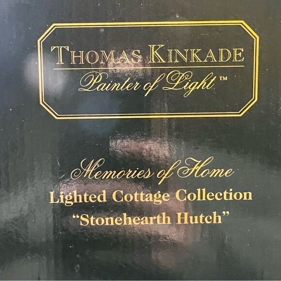 NIB THOMAS KINKADE MEMORIES OF HOME LIGHTED COTTAGE  "STONEHEARTH HUTCH" LIGHTED - Picture 14 of 14